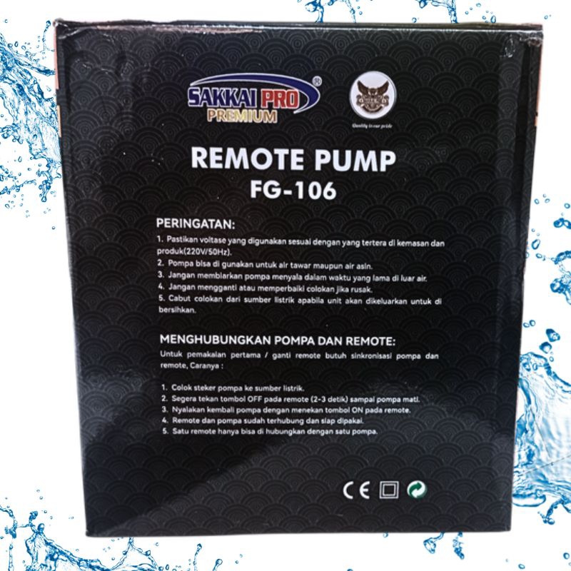 SAKKAI PRO FG 106 POMPA REMOTE KOLAM AQUARIUM AQUASCAPE