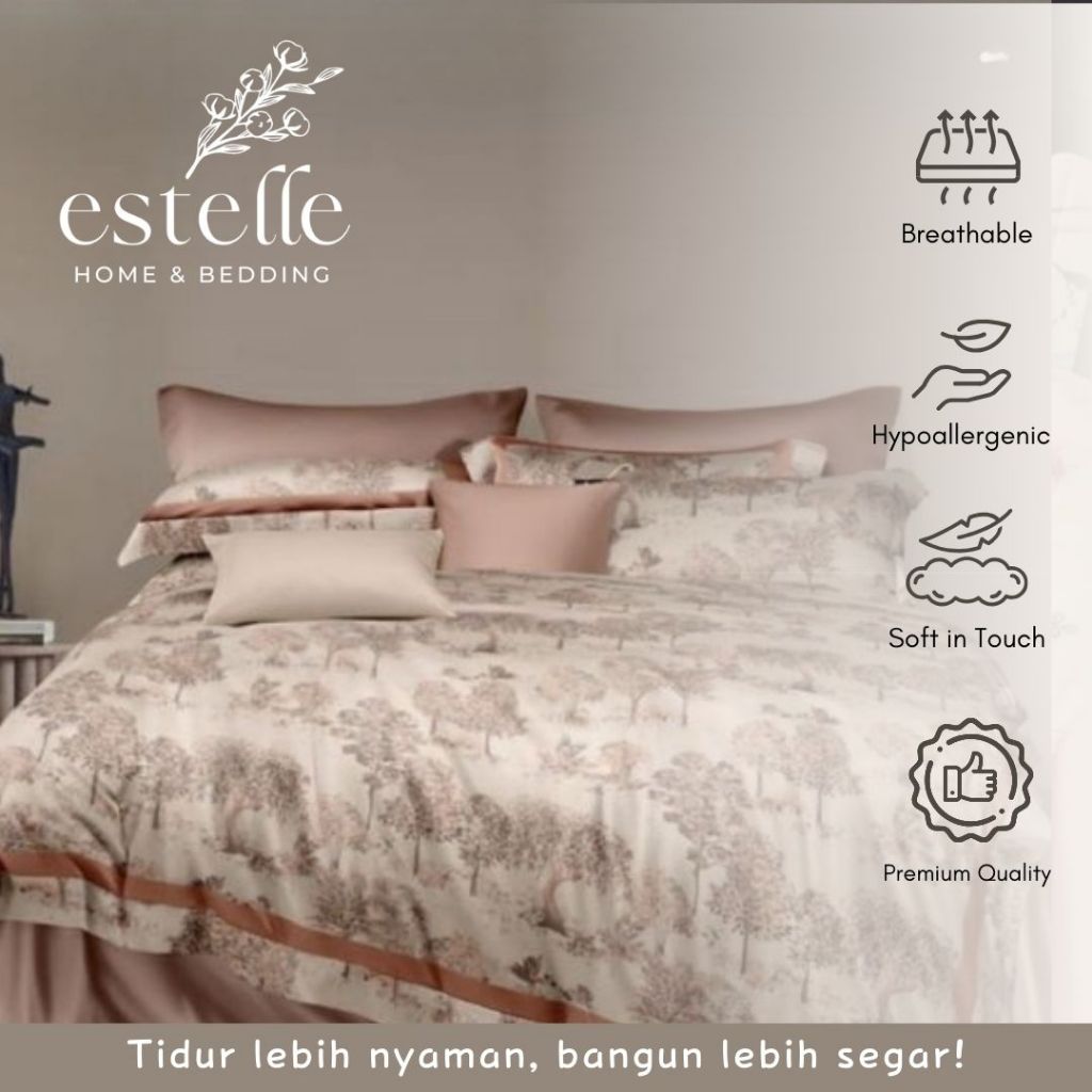 Estelle - Sprei Tencel Nature + Bedcover  180x200, 200x200