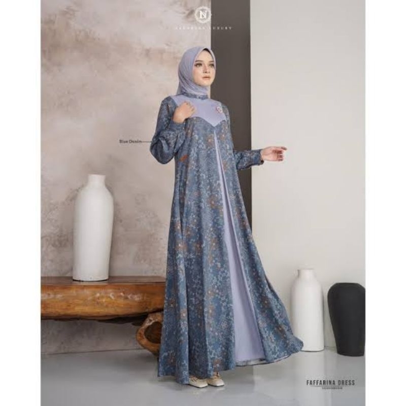 Nadheera Luxury dress adem original gamis adem gamis katun
