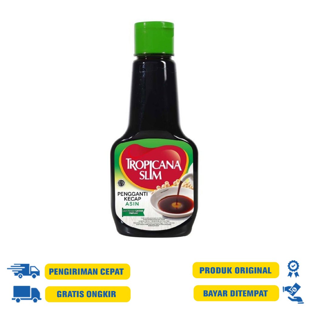 

Tropicana Slim Kecap Asin Botol Salty Soy Sauce less Sodium 200ml