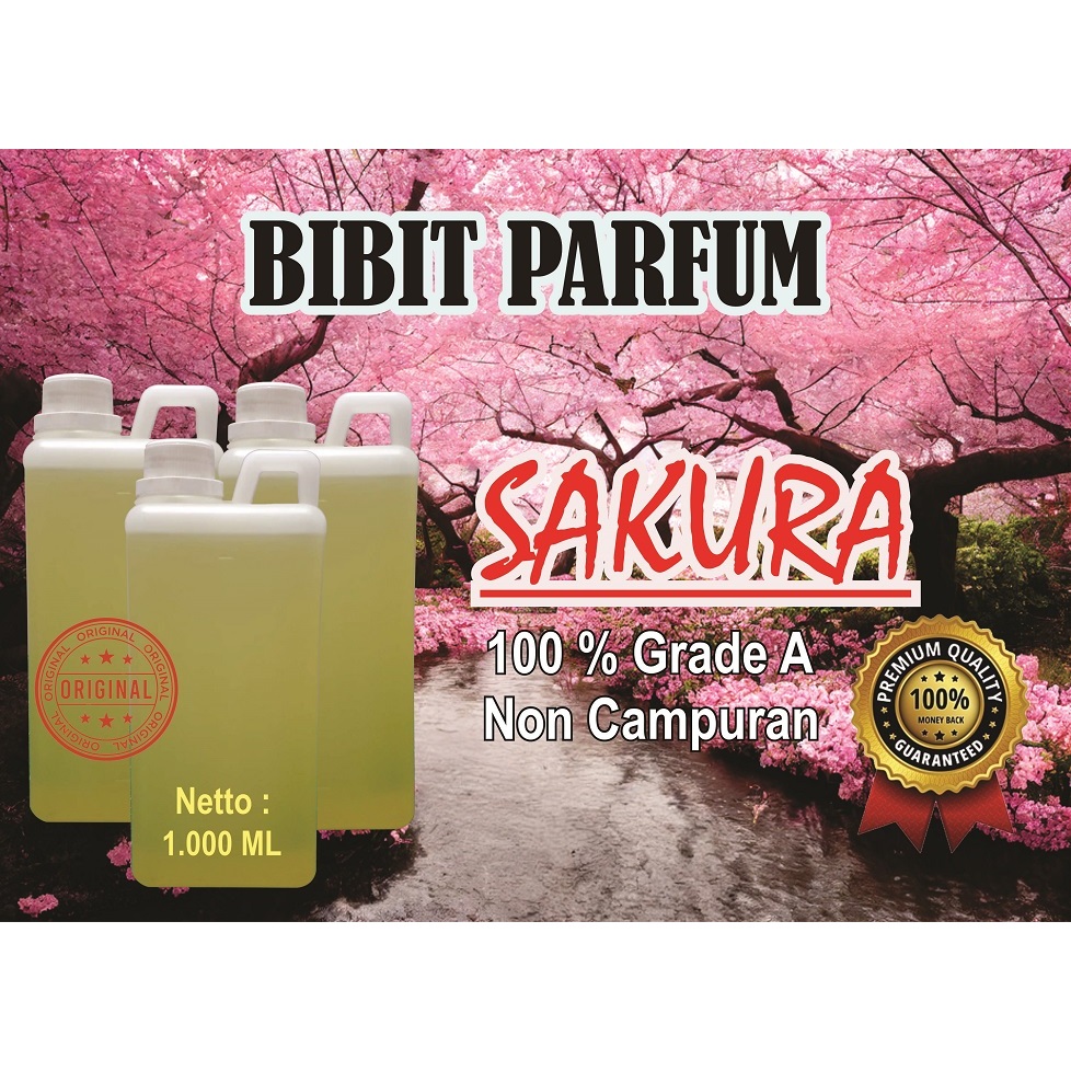 Bibit Parfum Sakura Premium Quality Non Campuran/ Bibit Parfum Sakura Asli /Biang Parfum Laundry /Bi