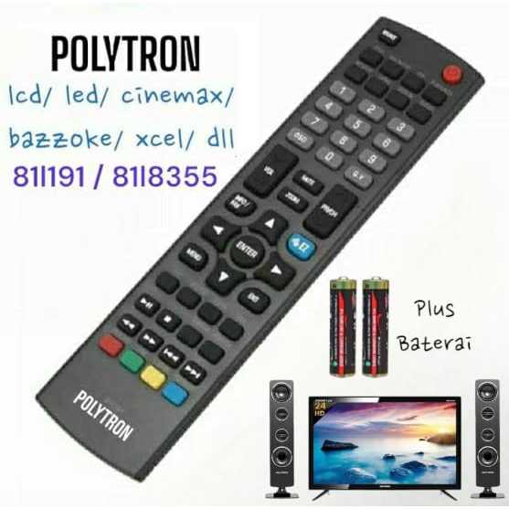 IPALING LARISI / REMOTE REMOT LCD LED POLYTRON TANPA SETTING KE TV POLITRON/ TV TABUNG TELEVISI Cine