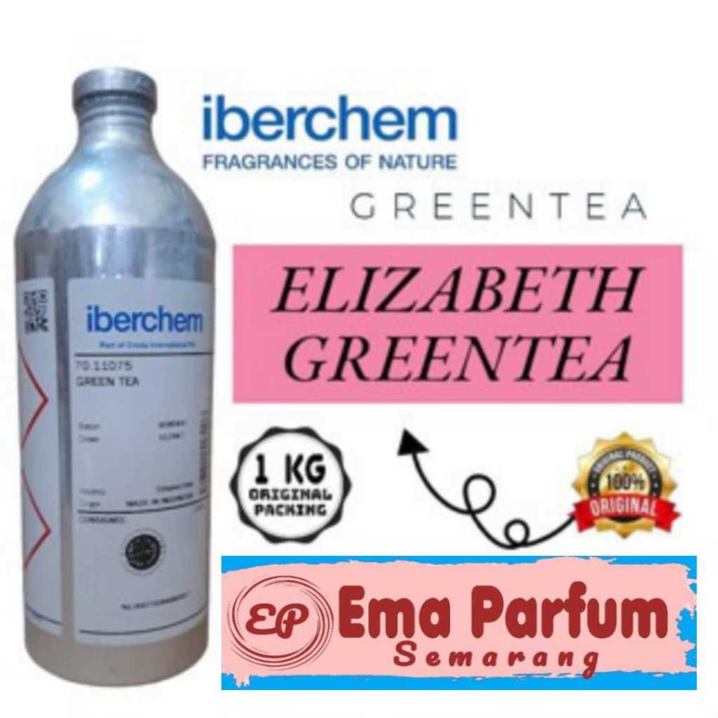 ( 1KG ) GreenTea By Iberchem searah Aroma Teh GreenTea Kemasan Segel 1KG bibit parfum murni asli 100