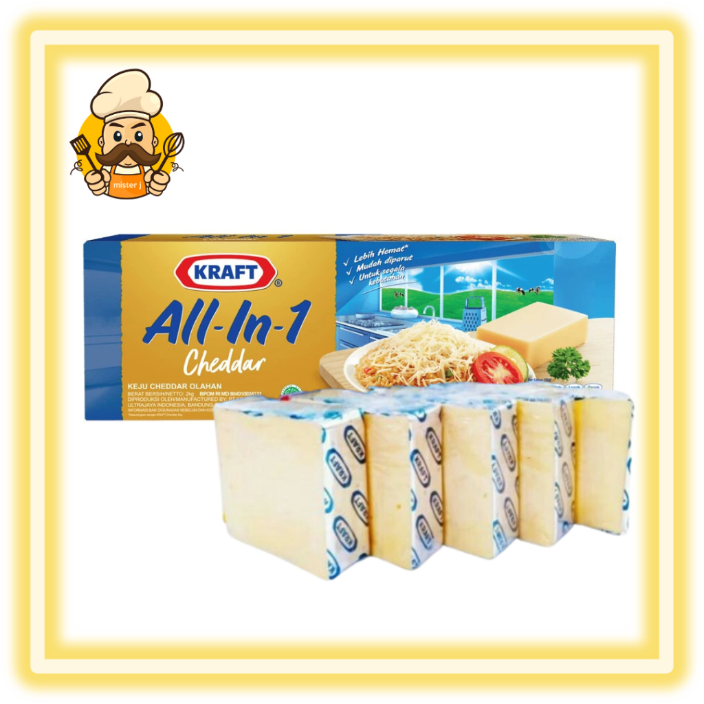 

Keju Kraft All In One Cheddar 200gr kemasan Repack ORIGINAL