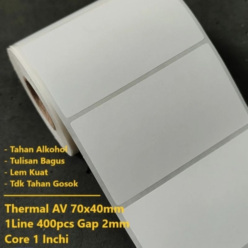 

||Label sticker thermal ukuran 70mm x 40mm isi 400