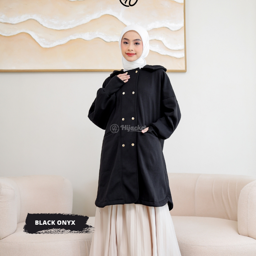 Hijacket Nayara Hijaket Jaket Muslimah Panjang Syari Hijab - Jaket Sweater Hijaber