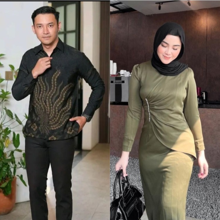 READY JUMBO COUPLE GAMIS DIVA SATIN SILK ELEGAN SIMPLE BAJU GAMIS KONDANGAN KEMEJA BATIK PRIA