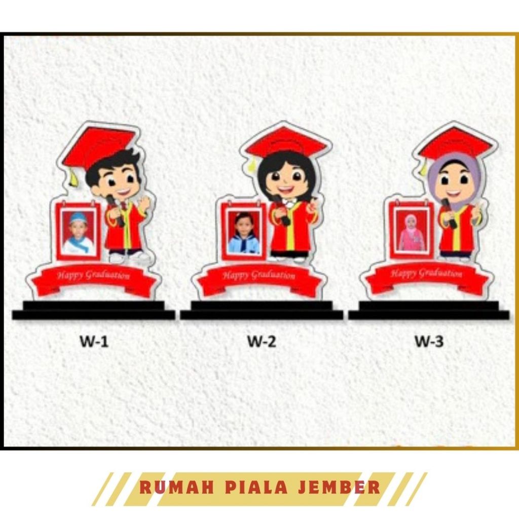 Piala Wisuda Akrilik Bingkai Foto Piala Wisuda Anak Akrilik Plakat Wisuda Anak Akrilik Custom