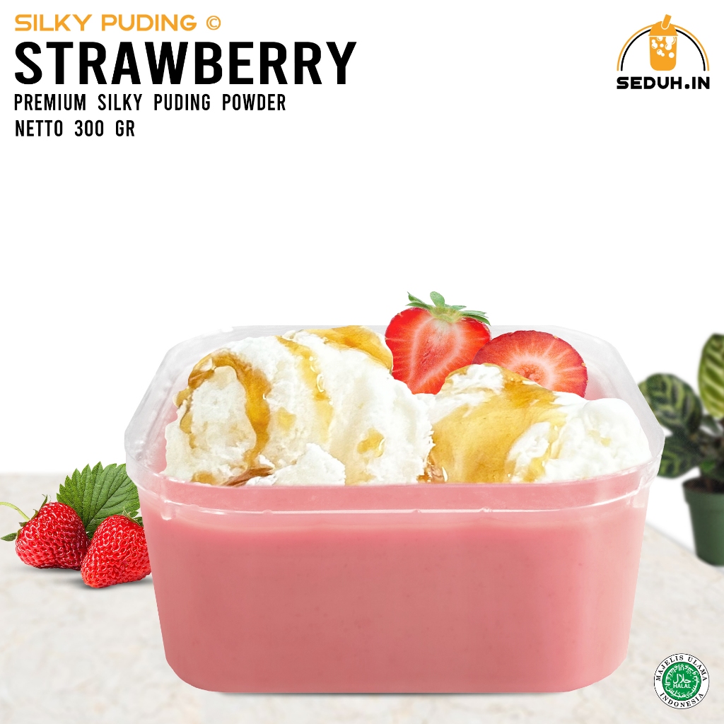 

Bubuk Silky Puding Rasa Strawberry Premium 300GR