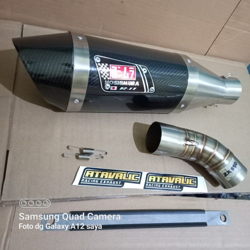 Knalpot racing Yoshimura R11 karbon +slipon for zx25rr ZX25R eksoz