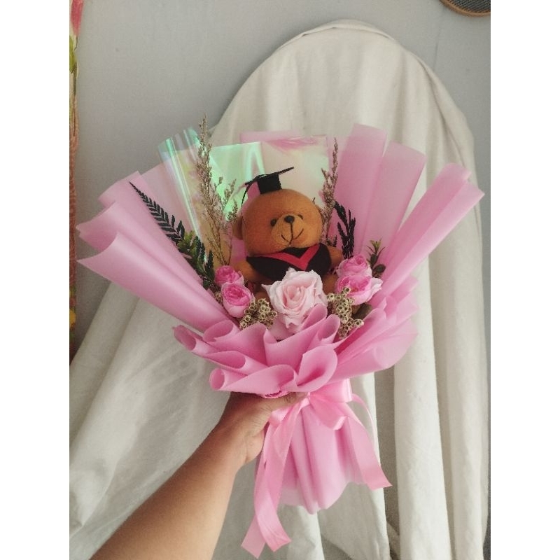 Buket Boneka Wisuda/ Buket Wisuda/ Buket Bunga / Buket Graduation/ Buket Graduation / Hadiah Wisuda 