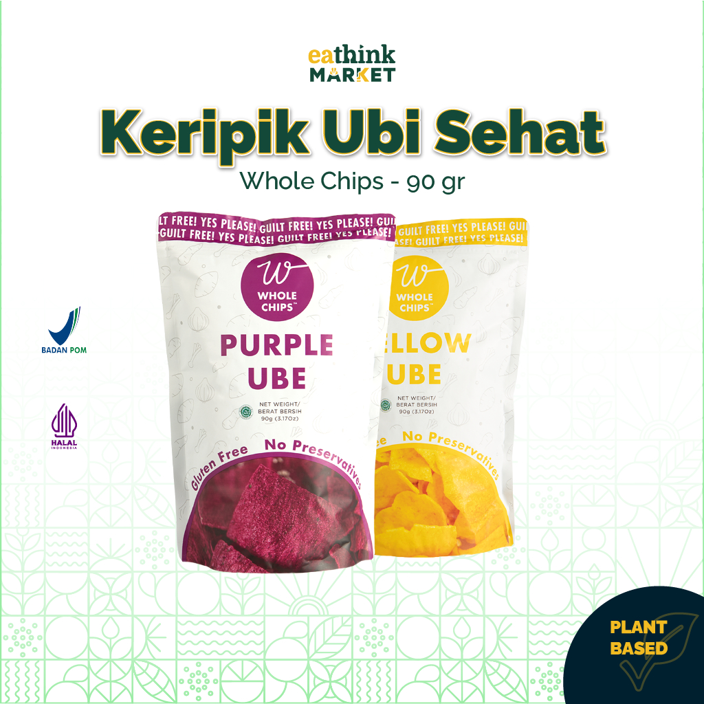 

Camilan Sehat Keripik Ubi Tanpa MSG Bebas Gluten - Whole Chips 90 gr