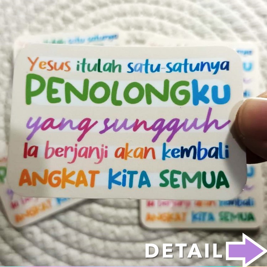 

Stiker Yesus Penolongku Yang Sungguh | BENDIGA Christian Sticker | Sticker Tumblr Bible Verse| Sticker Vinyl Waterproof | Stiker Tahan Air | Stiker Rohani Kristen Planner Journal | Stiker Seri Alkitab Ayat Emas