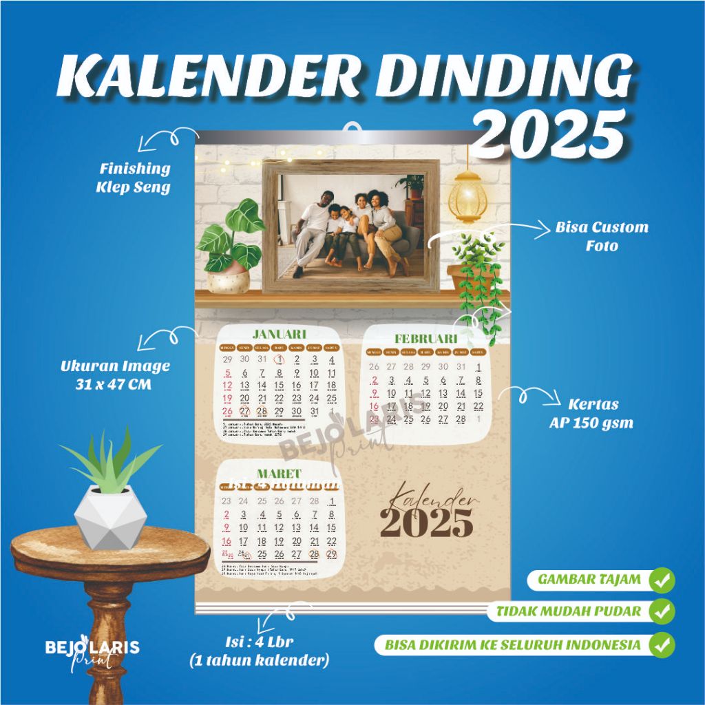 

Kalender Dinding Custom Kalender Dinding 2025 Kalender Dinding 3 Bulanan Kalender Dinding 4 Lembar