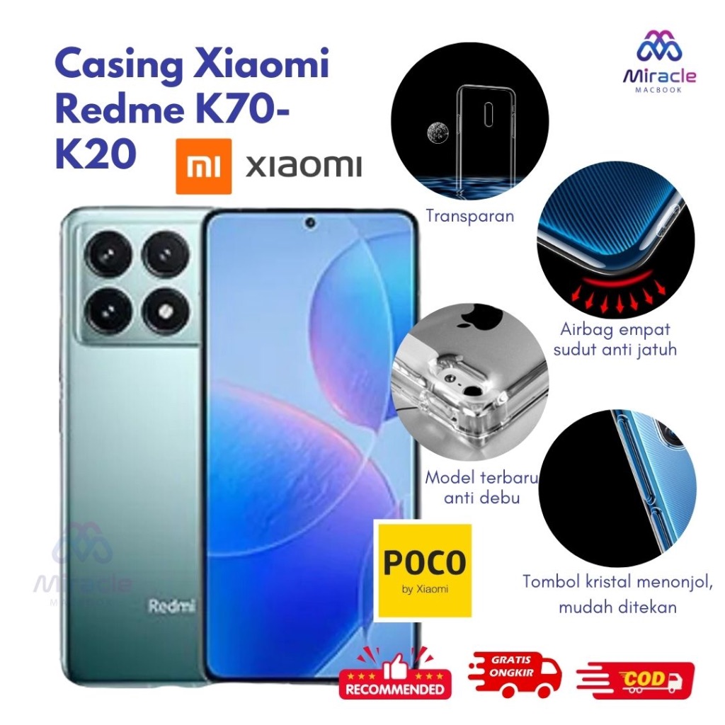 ANTI KUNING  Casing Transparan Soft Clear Case Airbag Premium XIAOMI POCO F6 PRO F5 PRO F4 GT F3 PRO