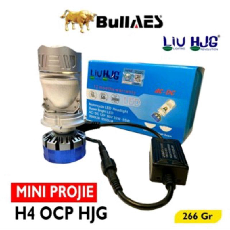 BiLED Mini Projie H4 OCP Merk HJG 55Watt RHD Satuan