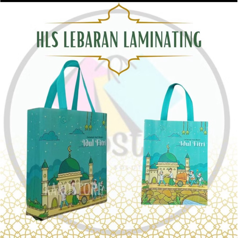

Tas lebaran laminasi Tosca UK 30x40 isi 1 lusin (12pcs) tas hampers, tas kado, tas berbagi