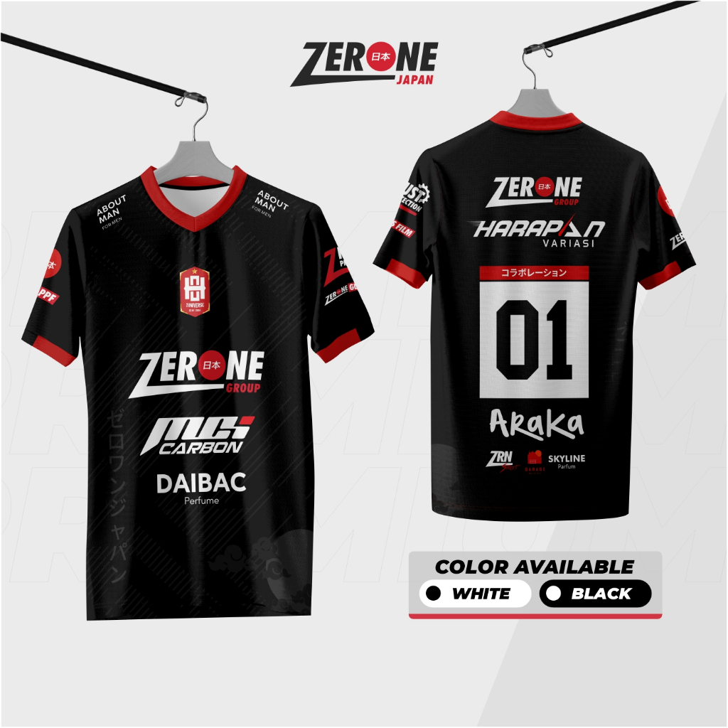 Zerone Japan Kaos Pria Jersey Racing Balap Dry Fit Full Sablon Original