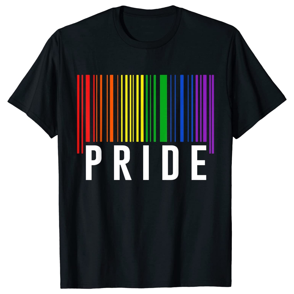 Rainbow Barcode Pride Gay Lesbian Pride Dukungan T-Shirt