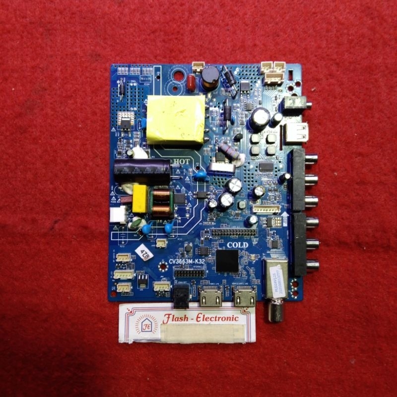 MAINBOARD TV LED POLYTRON PLD 24V123 - MOTHERBOARD - MESIN TV - MB TV LED POLYTRON PLD24V123