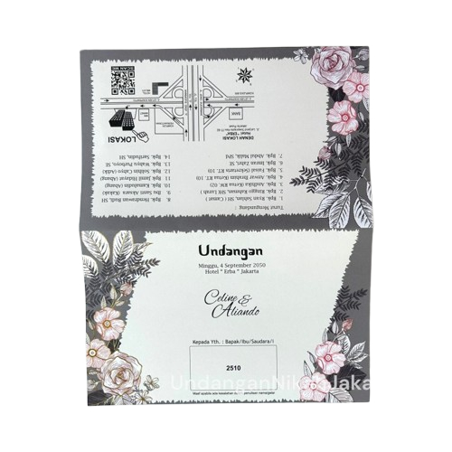 CETAK UNDANGAN LIPAT 2 MOTIF ERBA 2510 MINIMAL ORDER 100 PCS