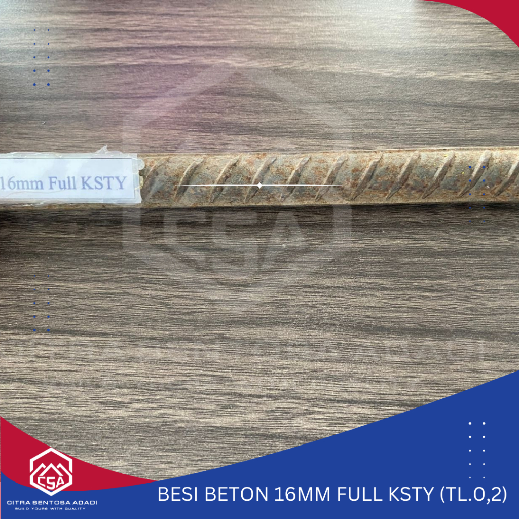 BESI BETON 16mm FULL SNI KSTY/PERWIRA (BERSERTIFIKAT SNI TP280) TL 0.2