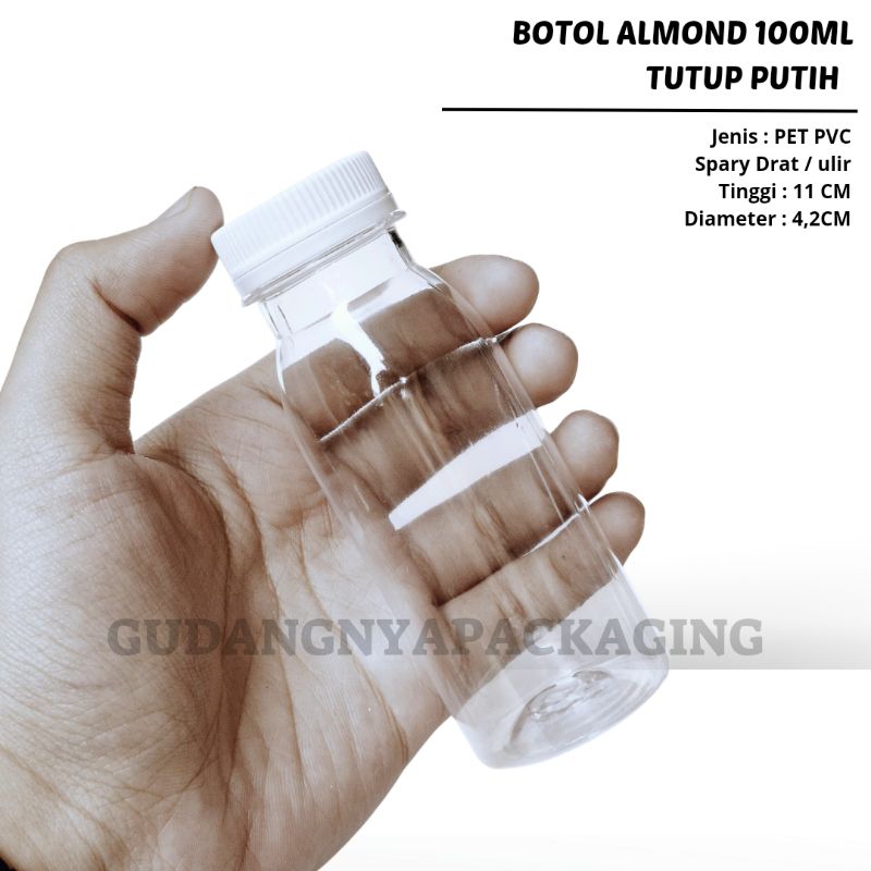 Botol Parfum Plastik Almond 100ML - Botol Parfum Kosong Plastik Almond - Botol Plastik Almond 100ML