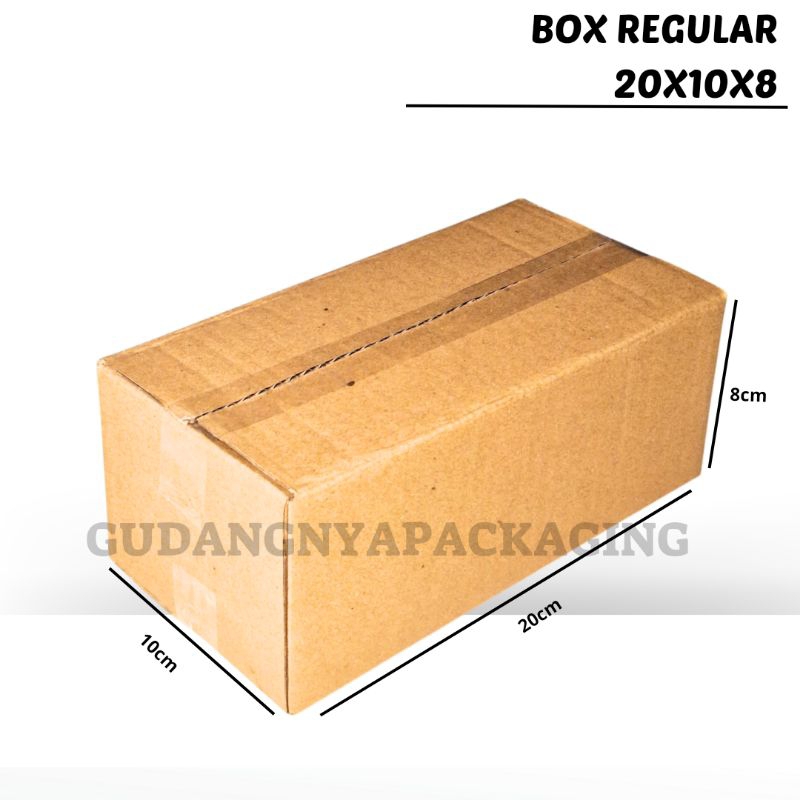 

Box packing ukuran 20 X 10 X 8 CM Kardus Box Polos Karton Packing - Dus Coklat Baru