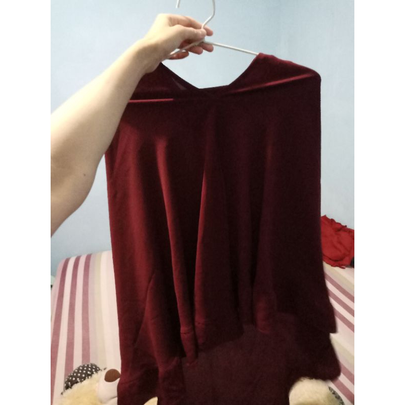 PL HIJAB LANGSUNGAN/HIJAB SYAR'I/HIJAB MAROON/HIJAB PUTIH PET