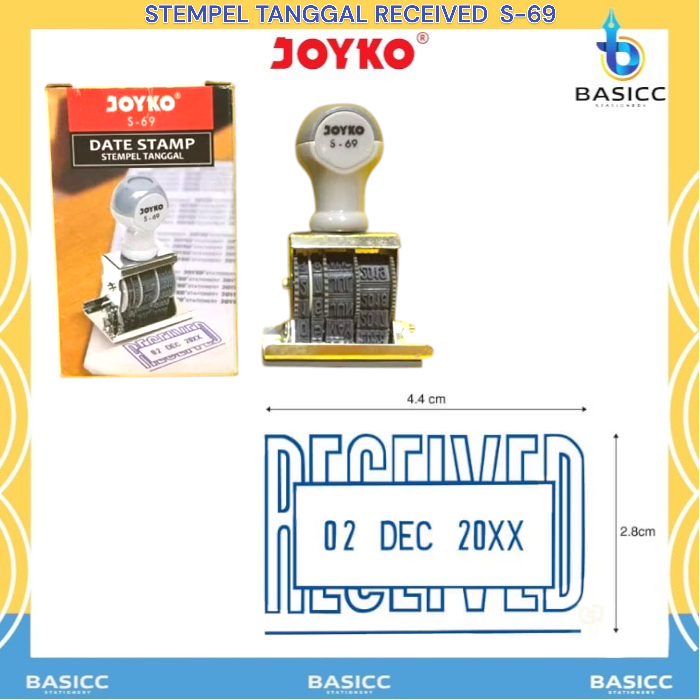 

Joyko Date Stamp Stempel Tanggal Received S-69 | @1Pcs