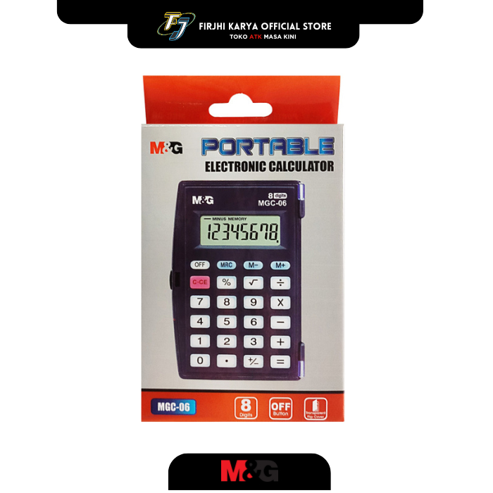 

Kalkulator Portable 8 Digit dengan Cover MGC-06 - M&G, Praktis untuk Kantor & Sekolah