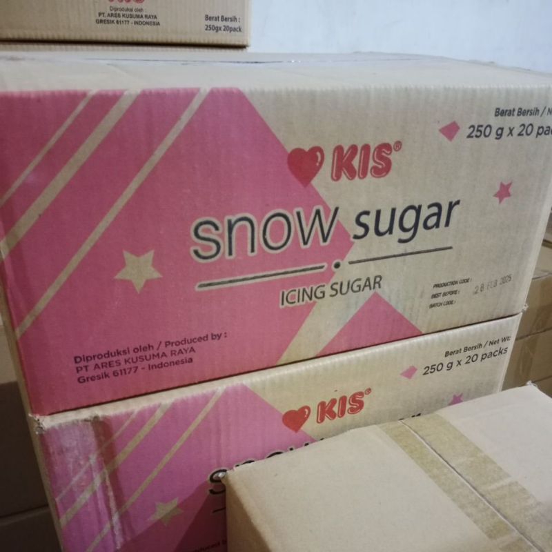 

kis snow sugar 250 g x 20 pack / karton