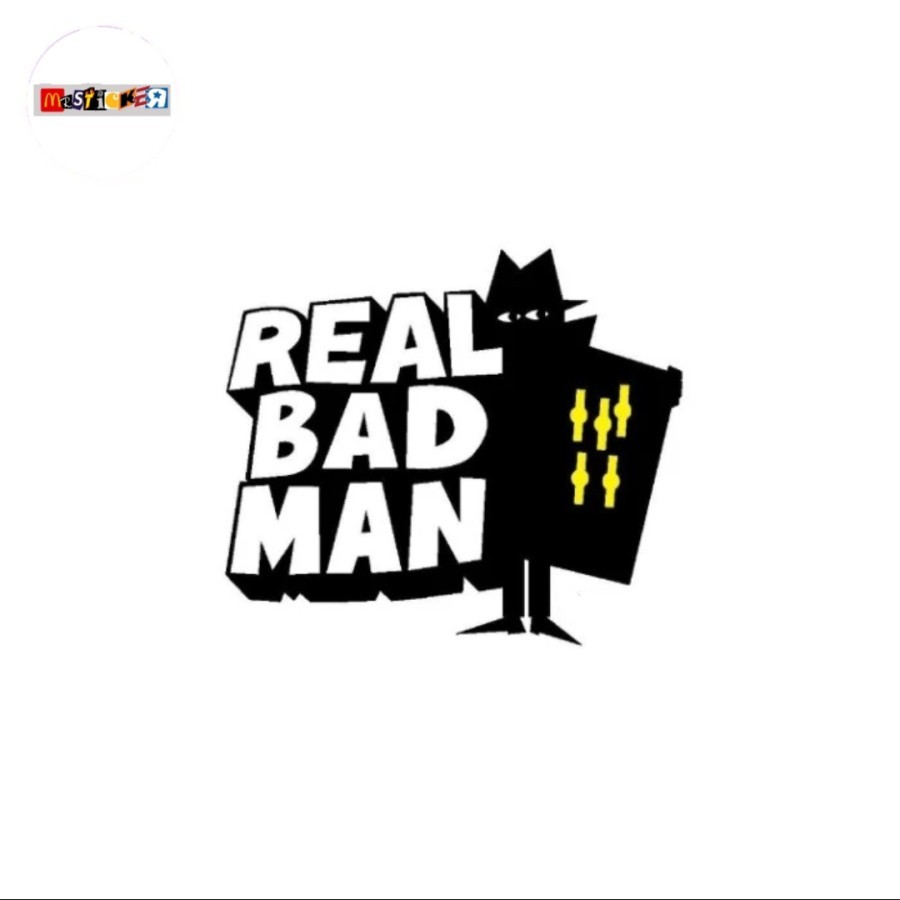 

sticker Real Bad Man logo diecut stiker streetwear