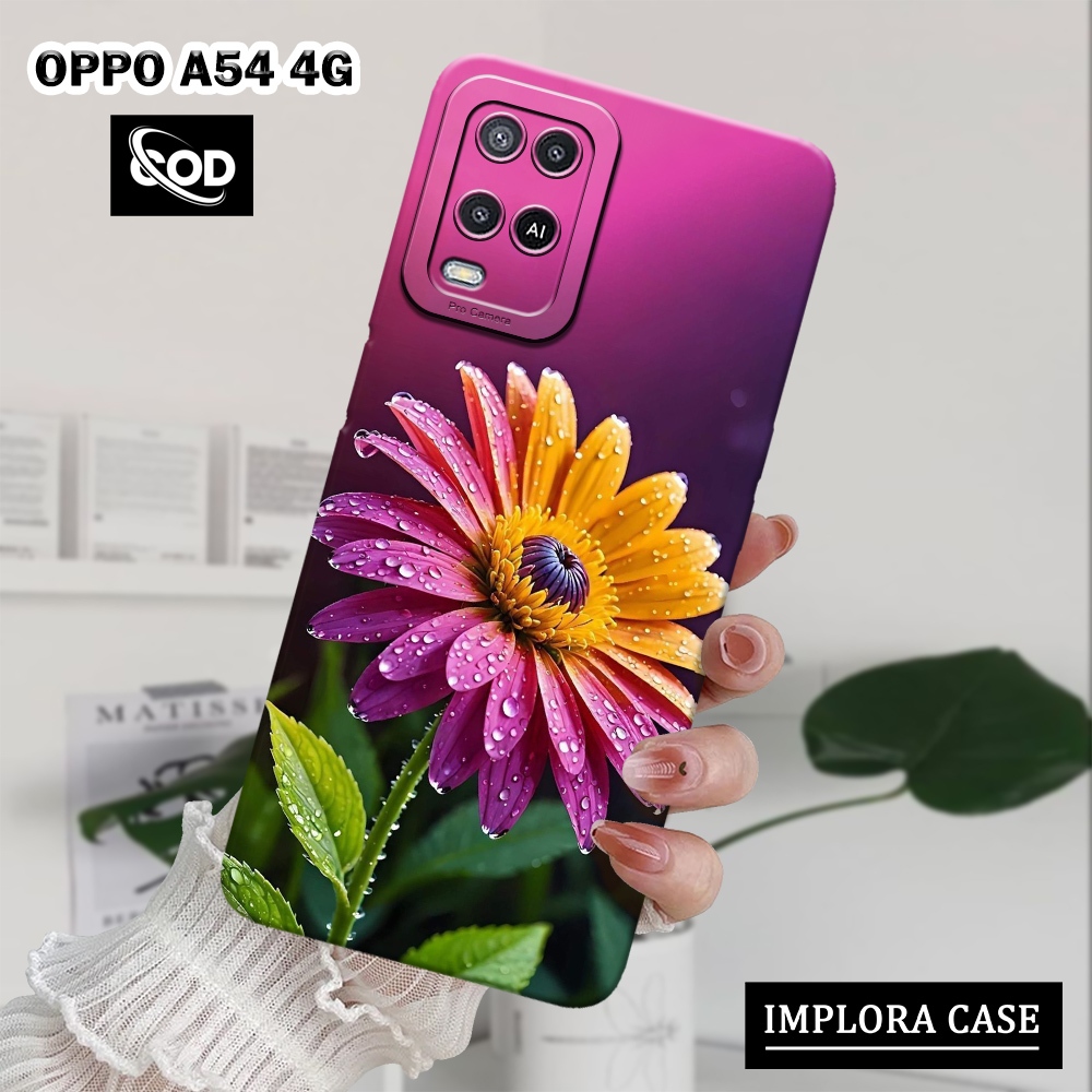 Case OPPO A54 4G Case BUNGA IMPLORA CASE Casing OPPO A54 4G Softcase Pro Camera OPPO A54 4G Casing &