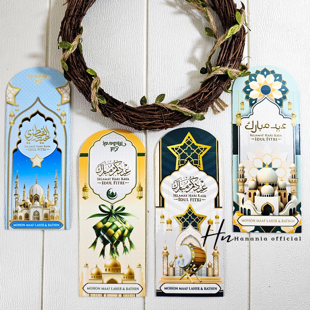 

10 PCS AMPLOP ANGPAU EMBOS LEBARAN IDUL FITRI UKURAN PANJANG ISI 10 PCS / AMPLOP MASJID PREMIUM GOLD