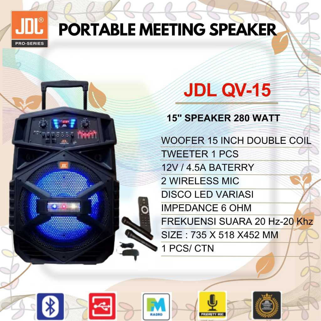 Grosir Speaker Portable Wireless JDL Q 15 Original 15 inch Bluetooth