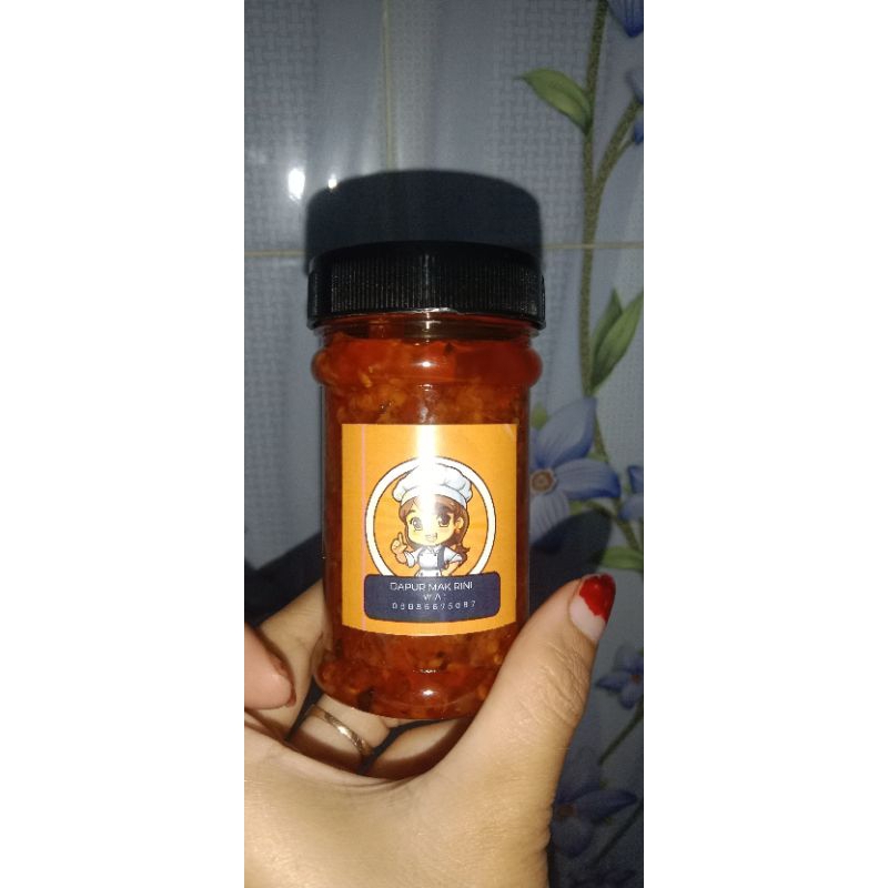 

sambal goreng atau bawang terasi kemasan botol 150 gr