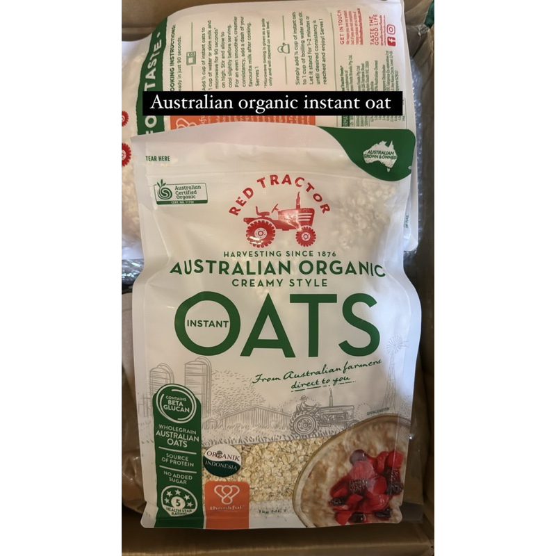 

Red Tractor Creamy Style Organic Instant Oat 1kg