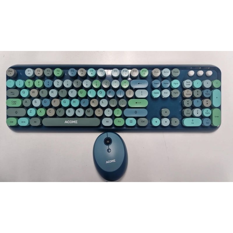 [PRELOVED] Acome Keyboard Mouse Combo Wireless Fashion Colours Tone