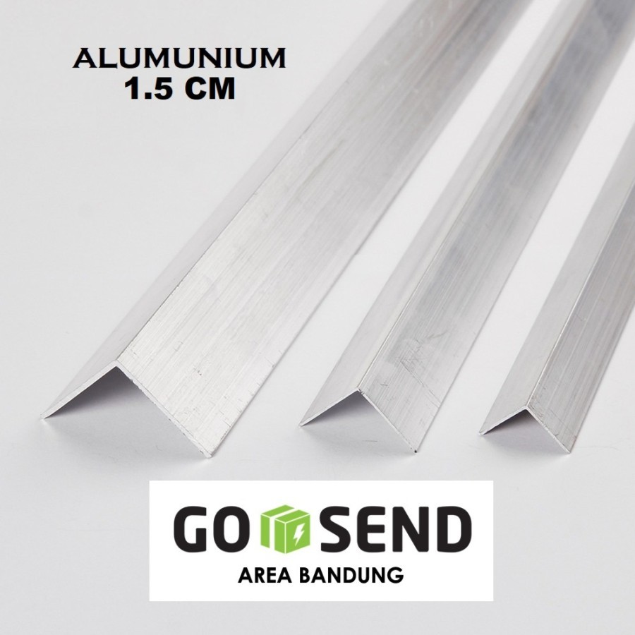 [ INSTANT ] ( 6 Potong x 1 mtr ) Aluminium siku L 1.5 cm (aktual 13 mm) Alum Siku