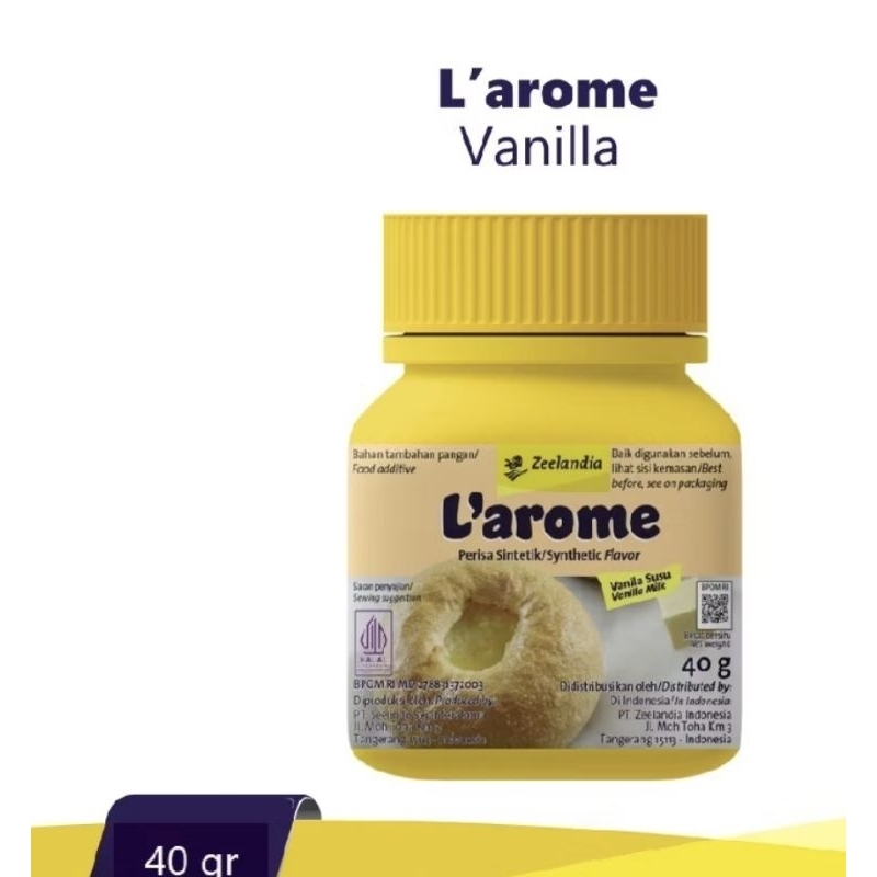 

L'arome Vanilla susu bubuk kemasan 40gr