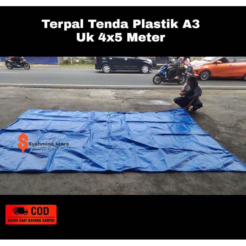 Terpal Tenda Plastic A3 Uk 4x5 Meter jumbo waterproof kuat tebal montana