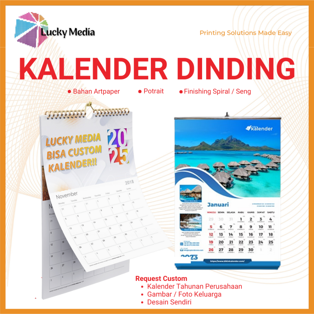 

Kalender Dinding Custom Foto Gambar A3 Calendar Aesthetic Cetak Kalendar Logo Partai Nama Usaha