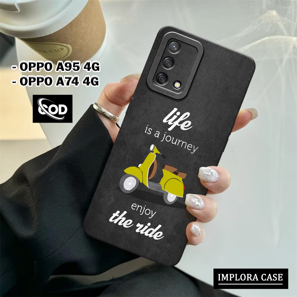Case OPPO A95 4G / A74 4G Case VESPA IMPLORA CASE Casing OPPO A95 4G / A74 5G Softcase Pro Camera OP