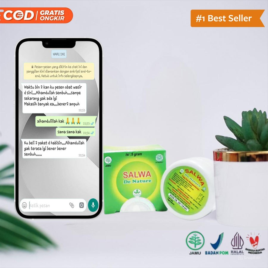 Salep Benjolan Wasir, Salep Ambeien, Salep Benjolan Wasir Ambeien SALEP SALWA Herbal De Nature