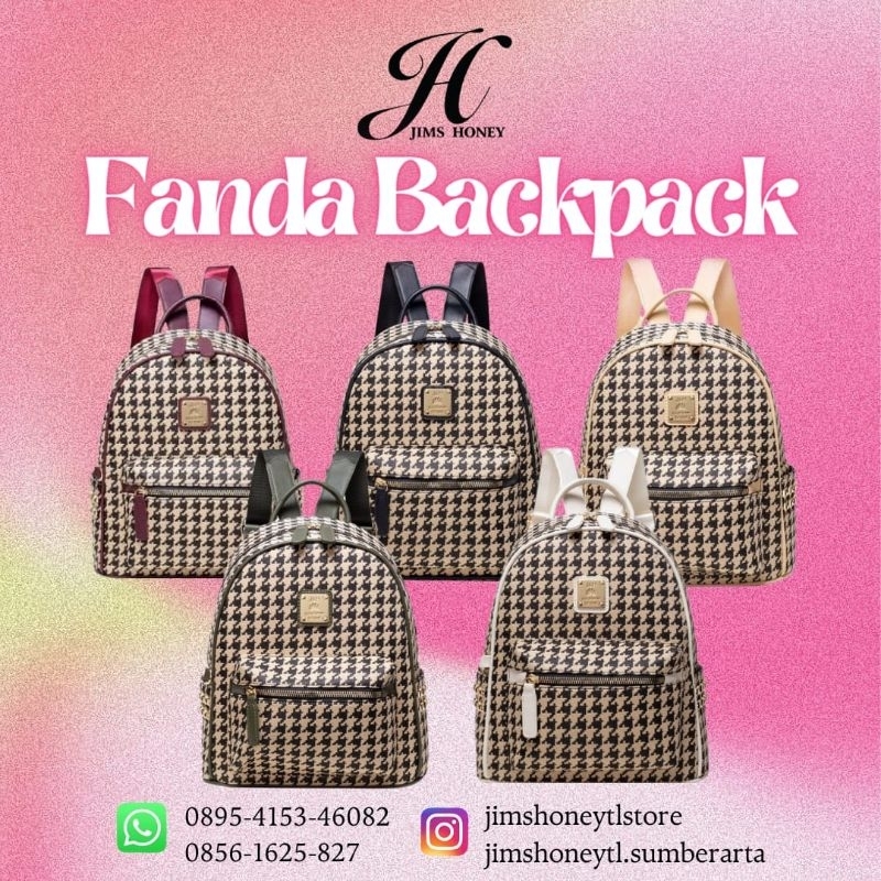 Fanda Backpack Jim Honey || Jims Honey Bag || Tas Ransel Wanita || Tas Ransel