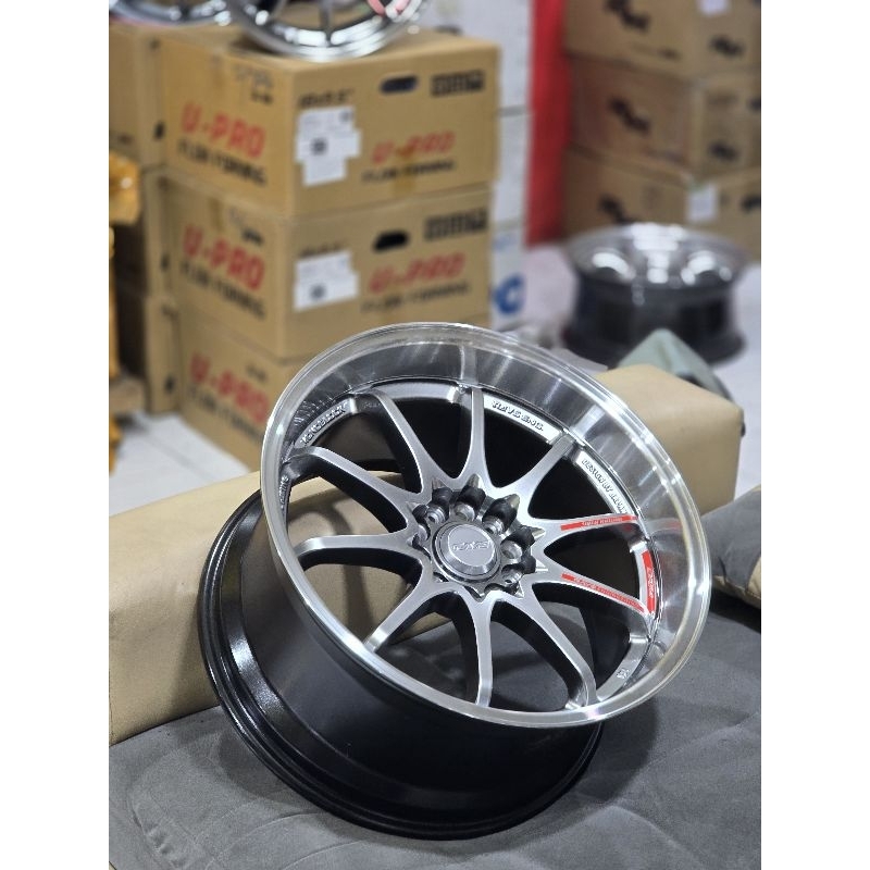 Velg CE28 Hyper Black Polis Lip R18 Kondisi Baru