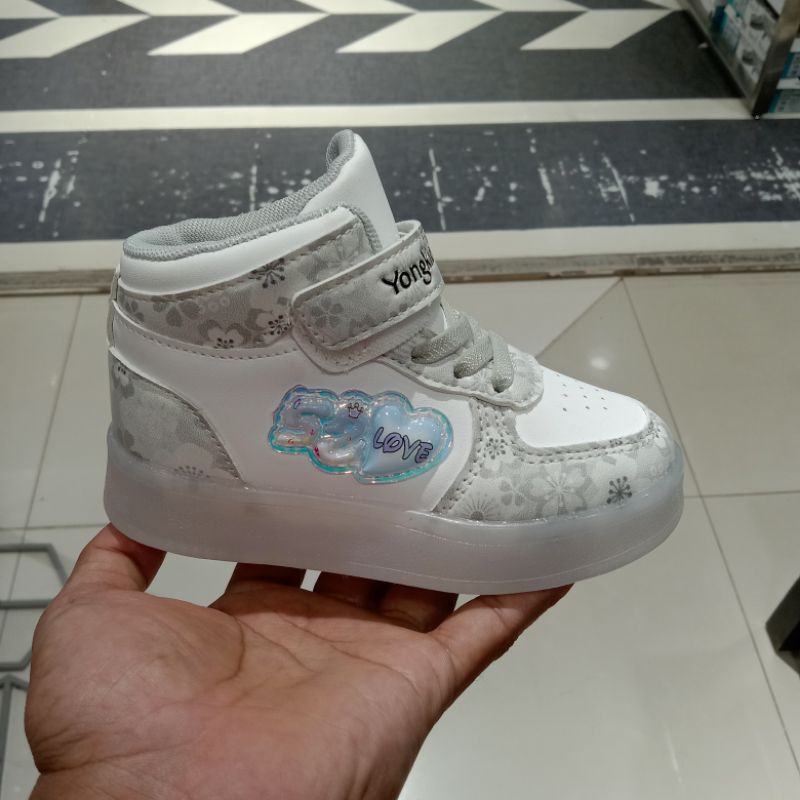 YONGKIDZ SEPATU ANAK CEWEK BERLAMPU ORIGINAL