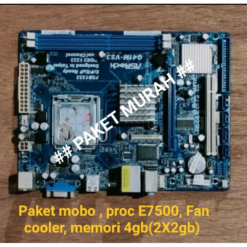 **MURAH** PAKET MOTHERBOARD ASROCK G41;DDR3, SUPPORT Proc LGA775