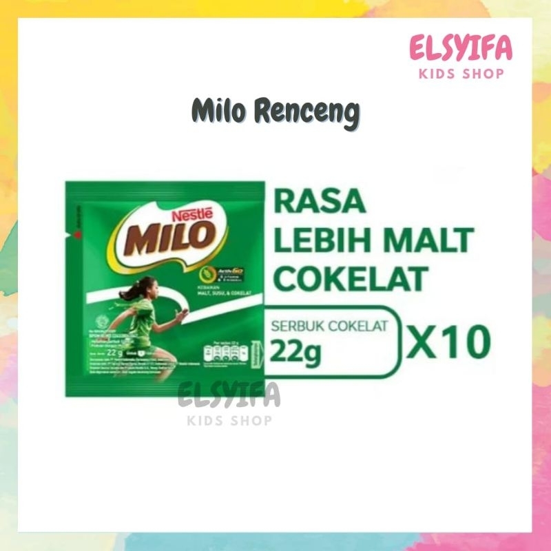 

1 renceng Milo 22 gr x 10 sachet Minuman Serbuk Cokelat Susu Pertumbuhan